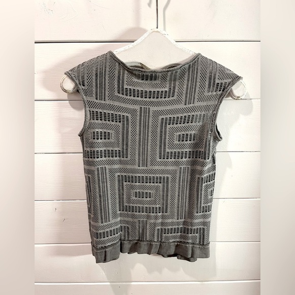🩶 ELISA CAVALETTI – Sheer Crochet Knit Top – Taille S (Extensible) - Picture 7 of 9